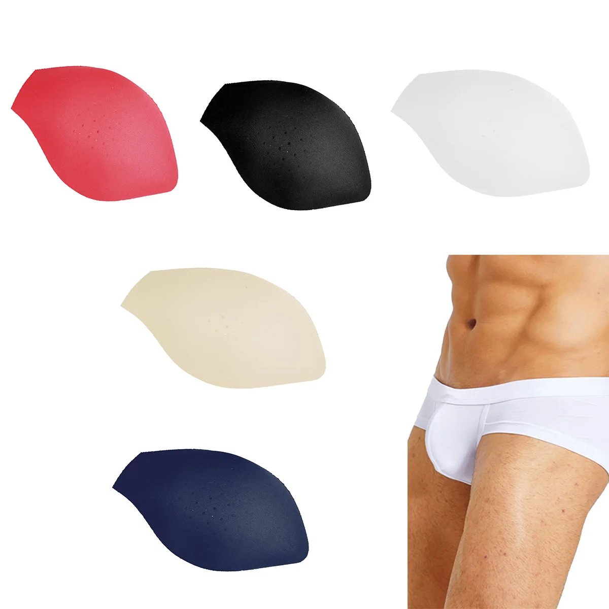 

Sexy Mens Underwear Pad Breathable Inside Enhance Sponge Cup Frontal Protection Inner Briefs Pads Enlarge Men Penis Pouch Pad