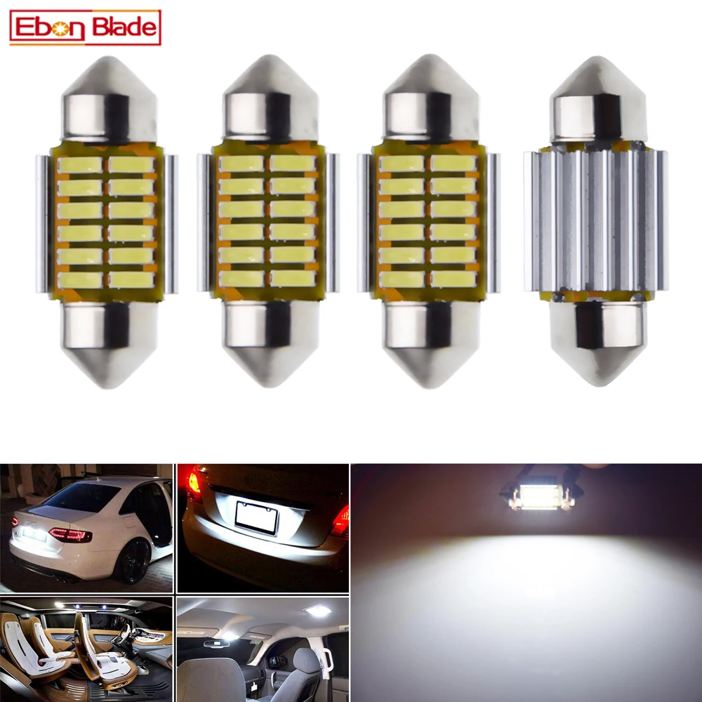 4Pcs Festoon Car LED Bulb Lights 28mm C5W 1.10\