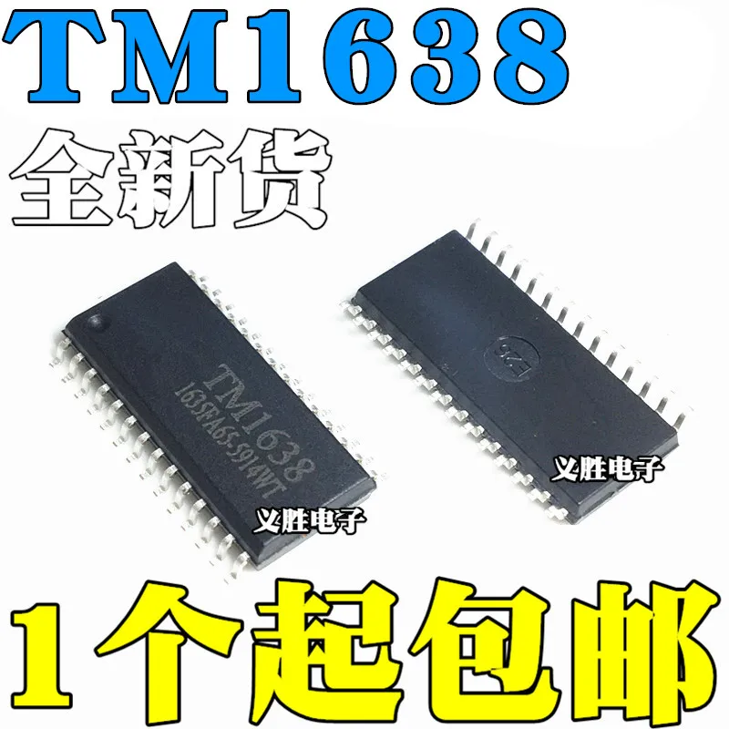 New original For TM1638 SOP28 LED  Digital tube driver IC ED digital tube driver chips, LED driver Integration module, 28 foot p