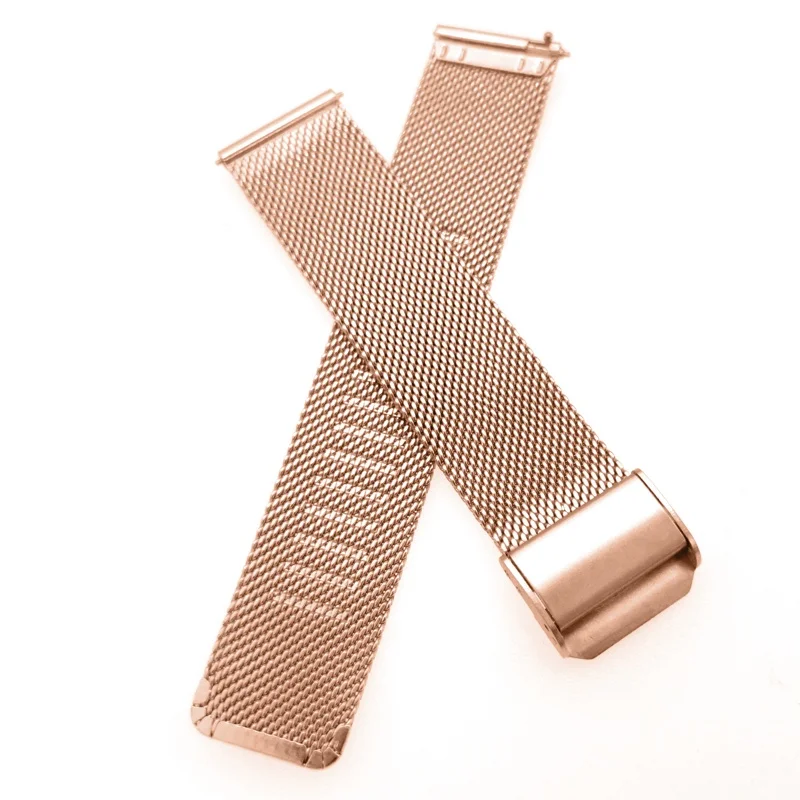 Correa de malla para reloj Garmin Vivoactive 4S para mujer, pulsera de acero inoxidable de 18mm para Fossil Venture Gen 4, Gen 5E de 42mm