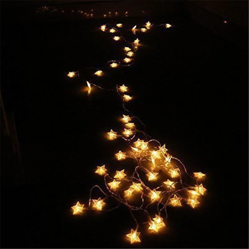 ALLTRUE 1/2M LED Star String Lights LED Fairy Lights Christmas Wedding decoration Lights AA Battery Operate twinkle lights