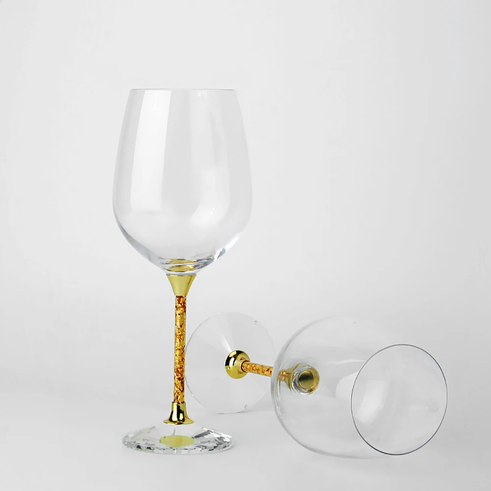 Promotional 630ML Glass Goblet Mug Clear Wedding Glasses Tableware Verre A Jus Cuisine Verre Crystal Decorted Party Glass