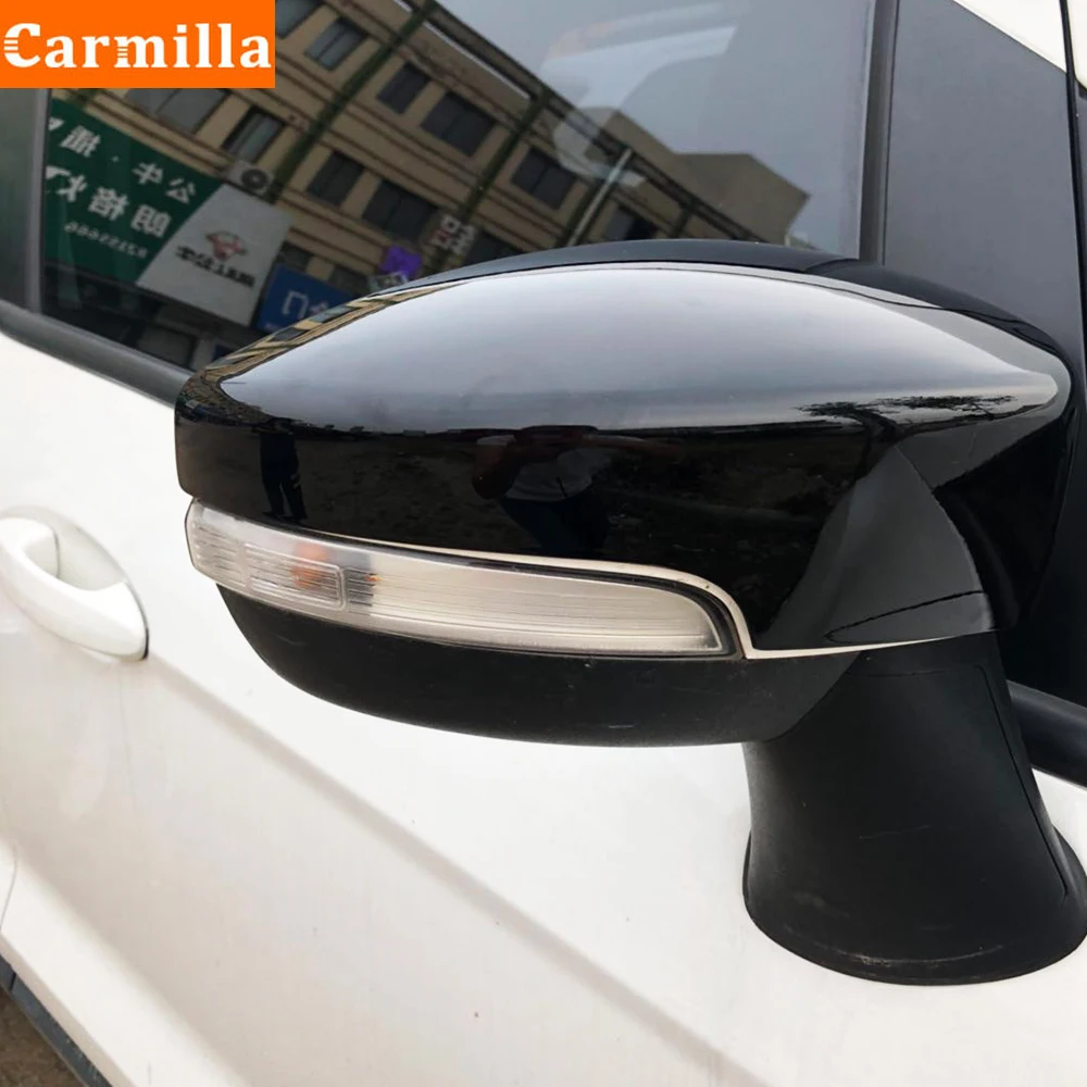 Carmilla 2Pcs/Set ABS Chrome Car Side Door Rear View Mirror Cap Cover Trim for Ford Ecosport 2018 2019 2020 Accessories