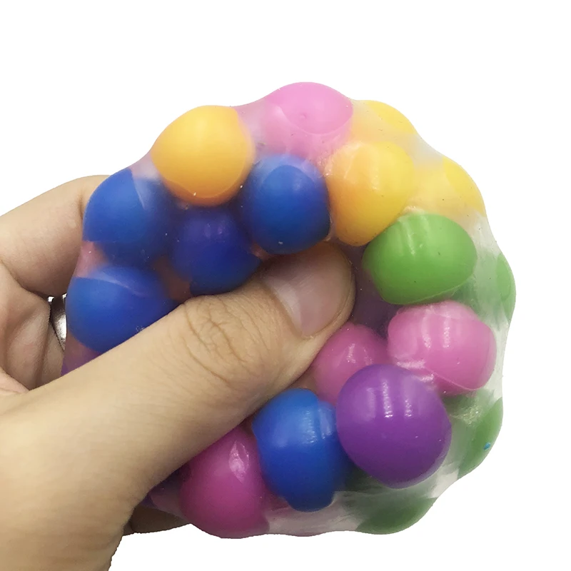 Squeeze Ball Toy Pop Fidget Toys DNA Colorful Beads Relieve Stress Hand Exercise Tool For Kids Adults Antistress Random Color