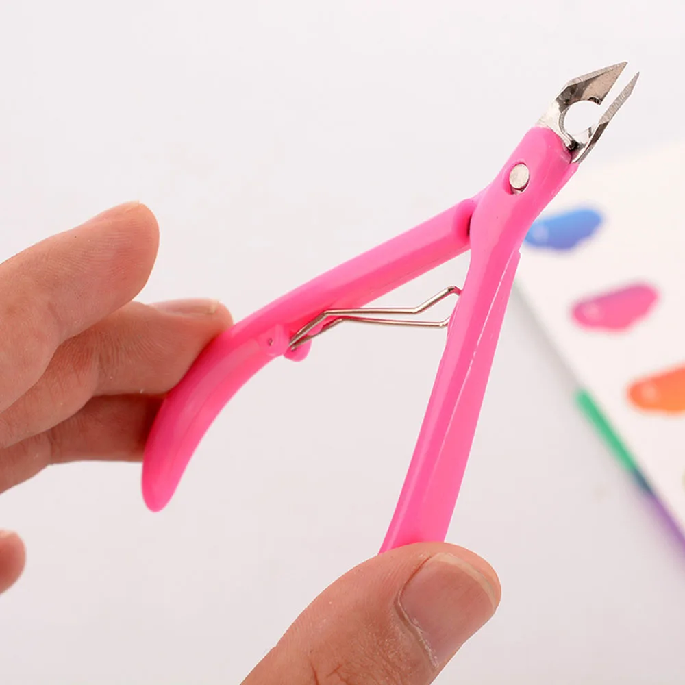 Kobiety Nail Art cążki ze stali nierdzewnej obcinacz do skórek paznokci Manicure szczypce Cutter narzędzie usuwanie martwego naskórka nożyczki do przycinania