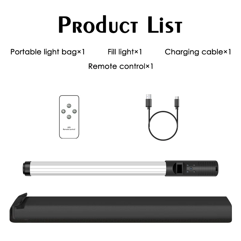 SH Nhiếp Ảnh RGB Ánh Sáng Xử Lý Cây Đũa Thần Điền Vào Làm Sáng Video W200 RGB Đầy Màu Sắc Thanh Hiệu Ứng Máy Ảnh Chiếu Sáng 2500K-9000K Xử Lý Cây Đũa Phép