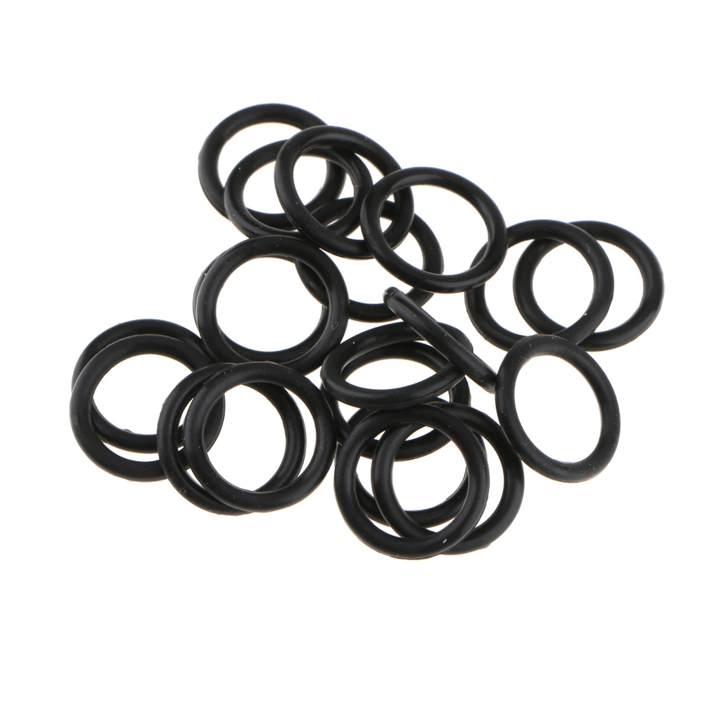 20 Pieces Motorcycle Twin Cam Oil Drain Plug O-Ring Rubber for Harley 15mm Black