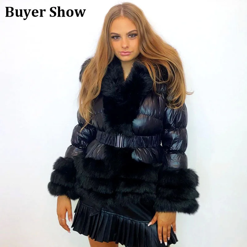 ZADORIN 2026 Winter Woman Clothes Warm White Duck Down Jacket Women Detachable Sleeve and Hood Faux Fur Coat Black Puffer Jacket