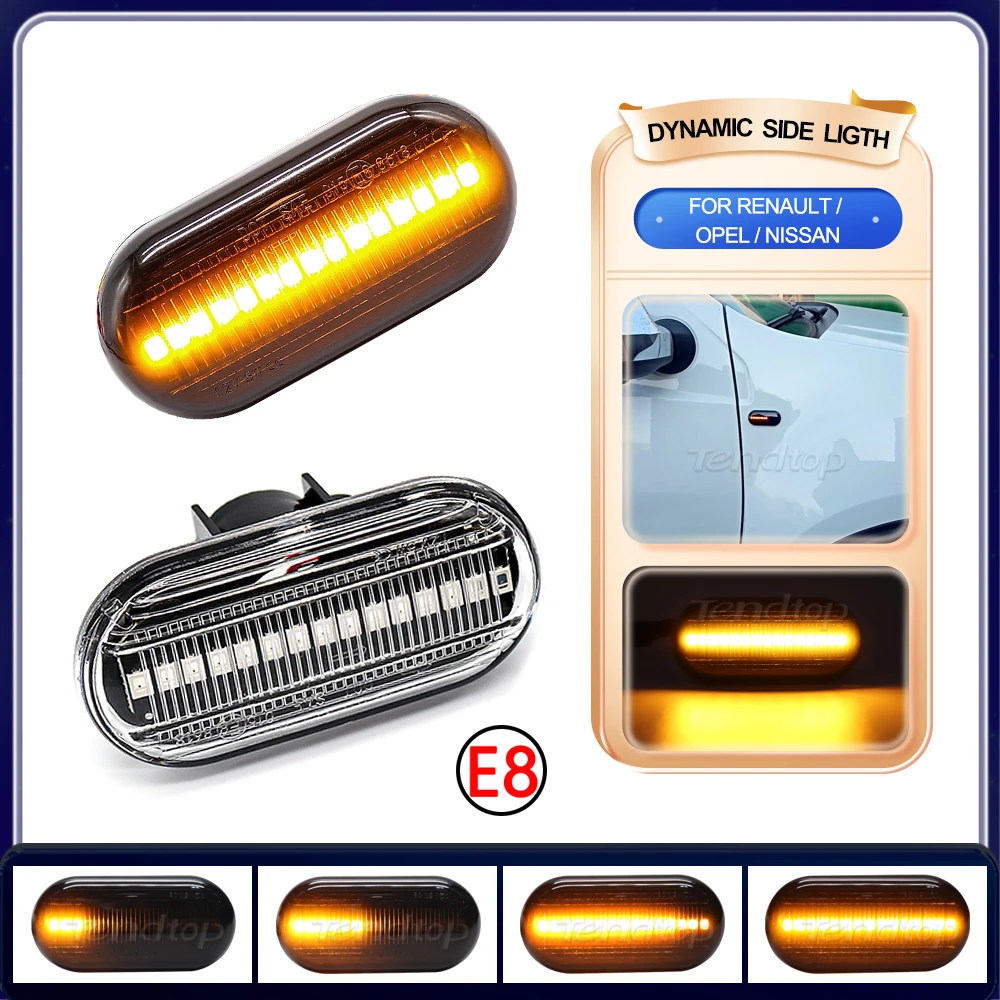 Sequenziale LED Indicatori di direzione Lampada di posizione laterale per Renault Clio 1 2 MEGANE ESPACE TWINGO MASTER Nissan Opel Benz Smart
