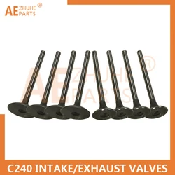 Intake Exhaust Valves Set New Forklift Parts For Isuzu Diesel C240 Engine Repair Parts 5-12551028-0 5-12552034-3