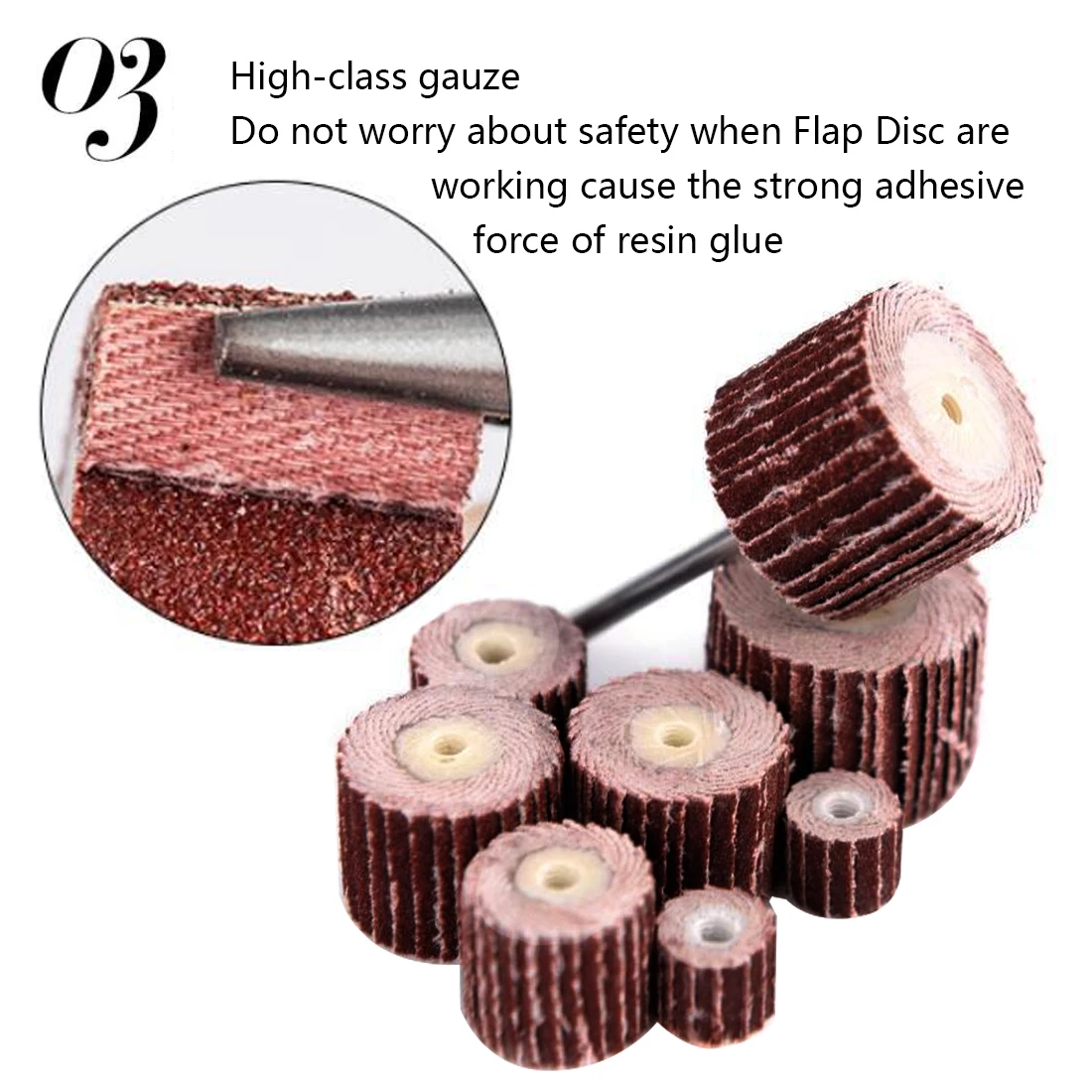 100PCS Rotary Alat Amplas Flap Polishing Roda Tanpa Poros Pengamplasan Disc Shutter Polishing Roda