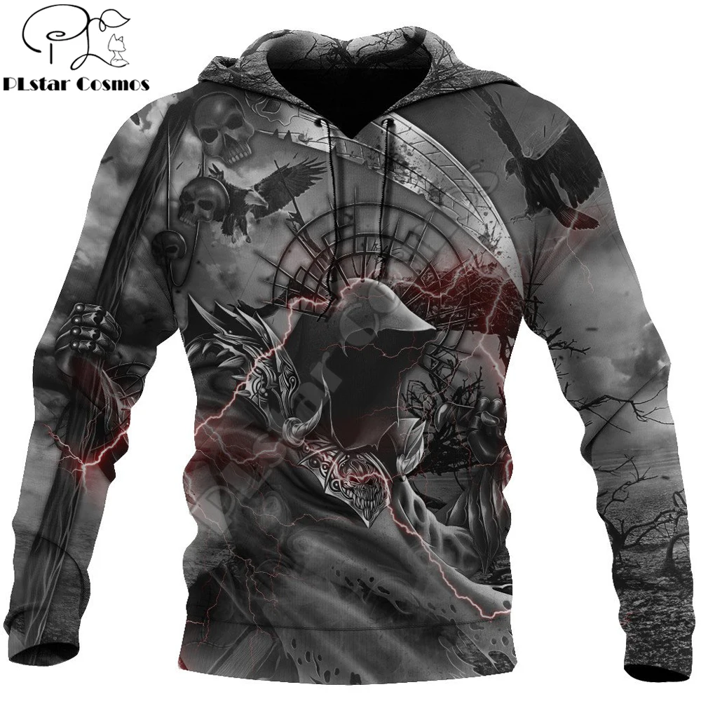 Skull Satanic Tattoo Pattern 3D Printed Mens autumn Hoodie Harajuku Unisex Casual Pullover Streetwear Jacket Tracksuits DK229