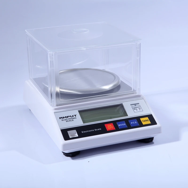 0.01g Big Size Windshield Electronic Scale Jewelry Gram Gold Gem Lab Bench Weight Balance 600g 2kg Level Adapter Scales 13units