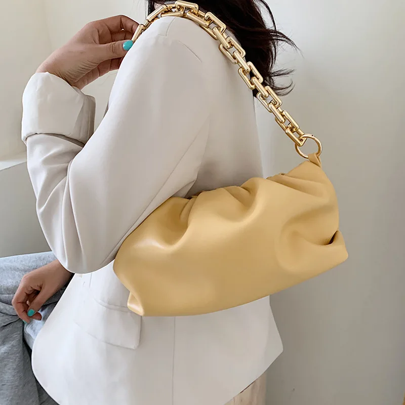 Luxurious Acrylic chain Women Handbag Summer bag shoulder cloud bag fashion simple chain underarm bag shouleder bag