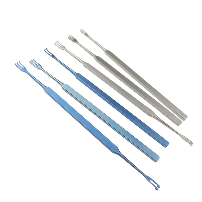 Eyelid Retractor Stainless Steel/ Titanium Lacrimal Sac Retractor Rake Eye Bag Retractor Double Head Beauty Plastic Surgery Tool