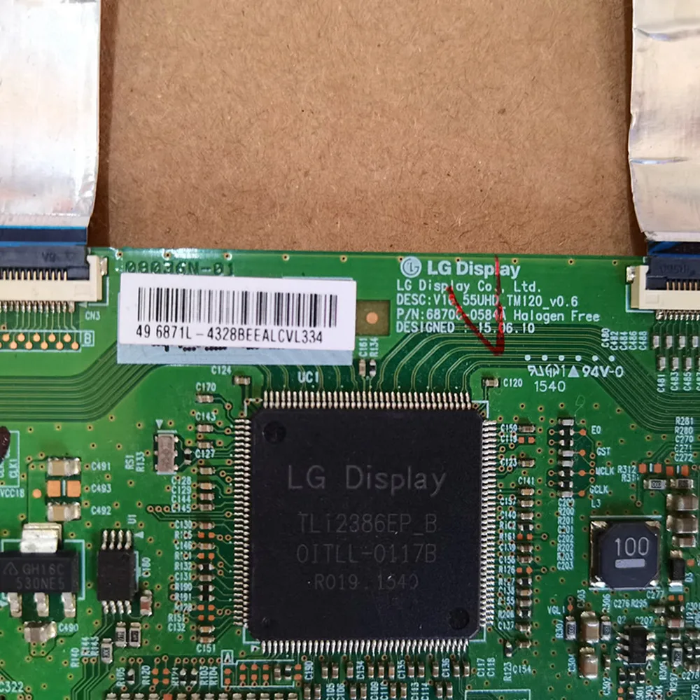 LVDS Placa placa lógica 6870C-0584A T-CON 6871L-4328B V16 55UHD TM120_v0.6 Para 49-polegada 55-polegada 55PFL5402 55PFL6902/F7 KALED49SUHD