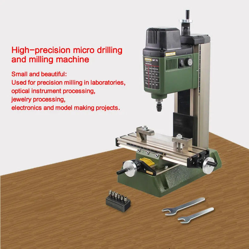 220V 100W PROXXON Mini Milling Machine MF70 Bench Driller 134*80*46 Stroke Woodworking Lathe 5000-20000rpm