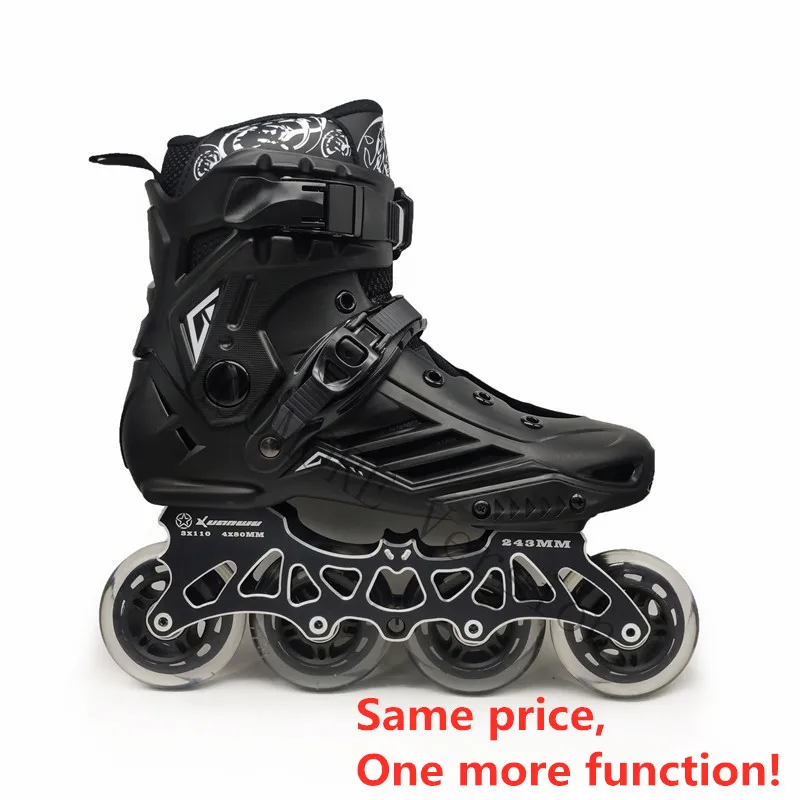 

4 wheels Inline Skates Shoes 3X110mm Multiple Functional Skate Base Black White 4X80mm 3X110 Slalom FSK Speed Road Street ILQ11