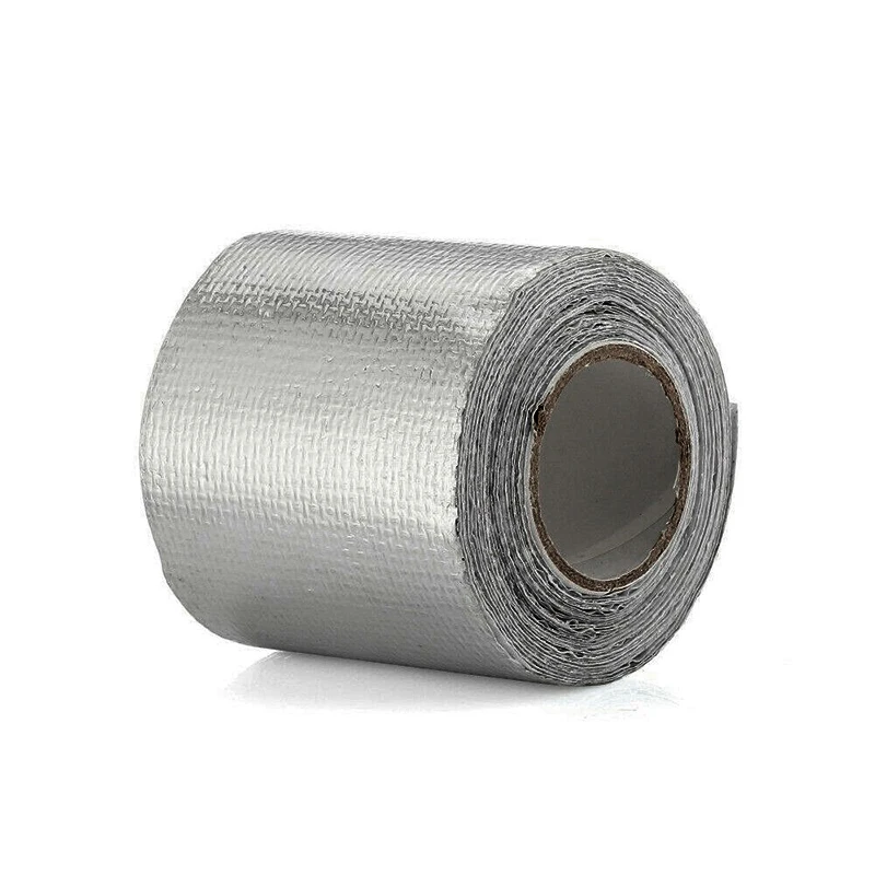 5M*5cm Exhaust Heat Wrap Manifold Downpipe High Temperature Bandage Tape Silver