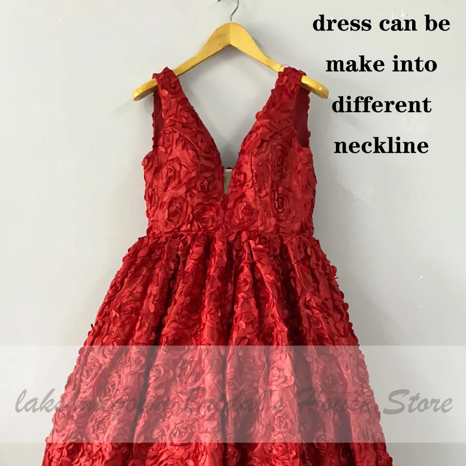 Luxury Red Lace Foral Wedding Dresses in Turkey Lakshmigown 2020 Dentelle Mariage Sexy Bridal Dress Wedding Gowns Long Train