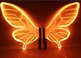 Alas LED brillantes para mujer, alas de mariposa LED, luminosas de Ángel, pasarela, ropa para espectáculo, trajes de luz para baile