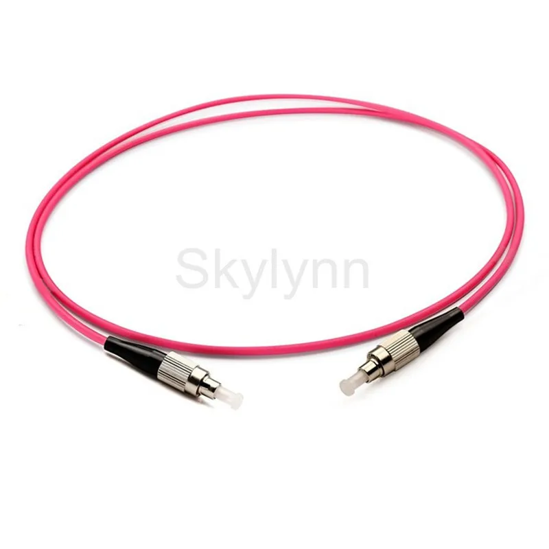 Free Shipping 10PCS/Bag FC/UPC-FC/UPC OM4 Simplex 2.0mm 1m 3m 5m 10m Purple LSZH Fiber Optic Patch Cord