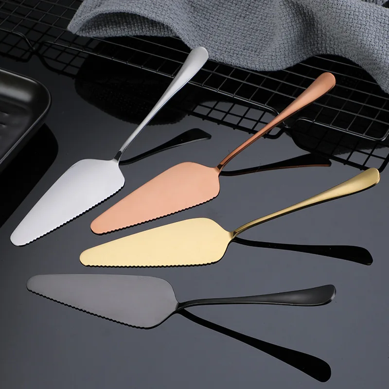 Stainless Steel Cake Shovel Knife Pie Pizza Cheese Server Cake Butter Cream Divider Knives Cake Fork Dessert Fork Baking Tools