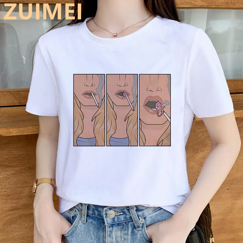 

My Depression My Brain My Anxiety Comic Print Harajuku Top Women T-shirt Casual ladies basic O-collar Short Sleeved T-shirt Girl