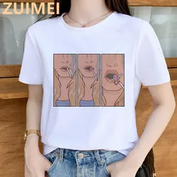 My Depression My Brain My Anxiety Comic Print Harajuku Top Women T-shirt Casual ladies basic O-collar Short Sleeved T-shirt Girl