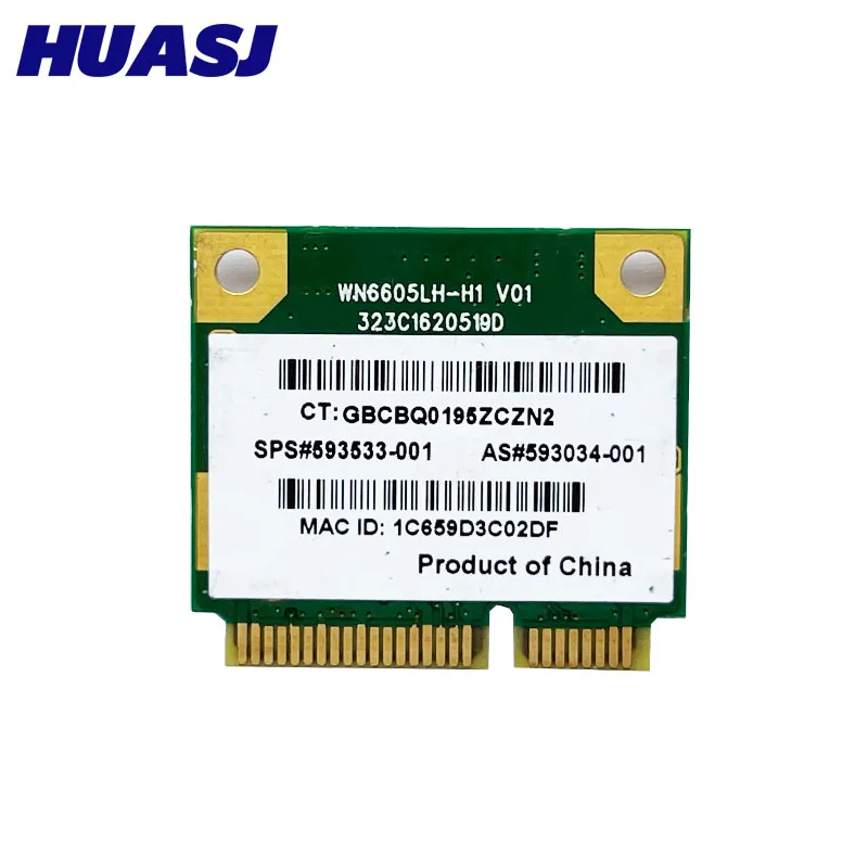 Placa de rede realtek rtl8191 sps 593533 placa wi-fi sem fio para notebook hp cq42 g62 g72 4520s cq320 cq321