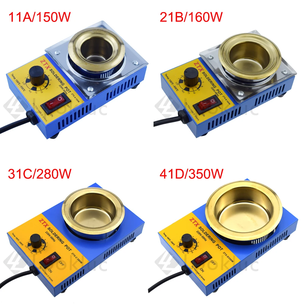 1pcs EU Plug  High Quality Temperature Controlled Soldering Pot Melting Tin Pot Tin Cans