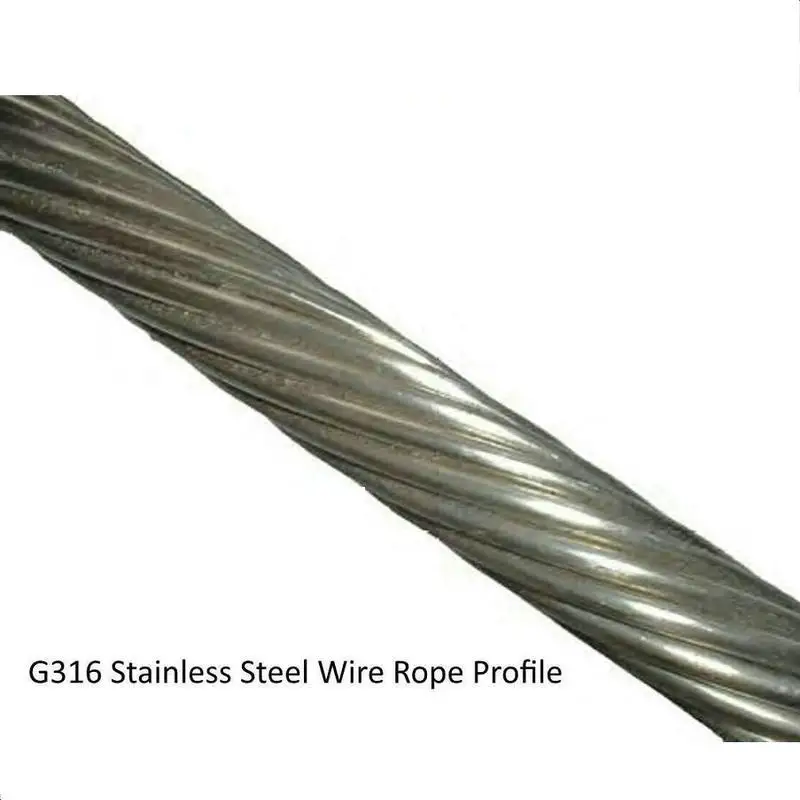 HQ 3MM 316 Marine Grade Stainless Steel Wire Rope Balustrade Decking Shade Sail Rigging Cable 7X7 7X19 1X19 Structure