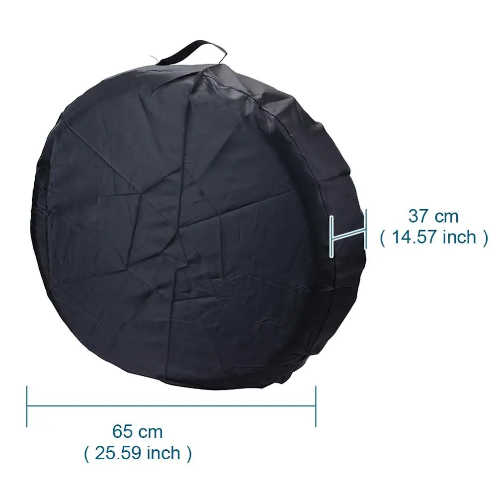 Automobile Wheel Tire Cover Black Car Spare Tire Covers Case Soft Pouch Bag Protector Cover 1Pcs