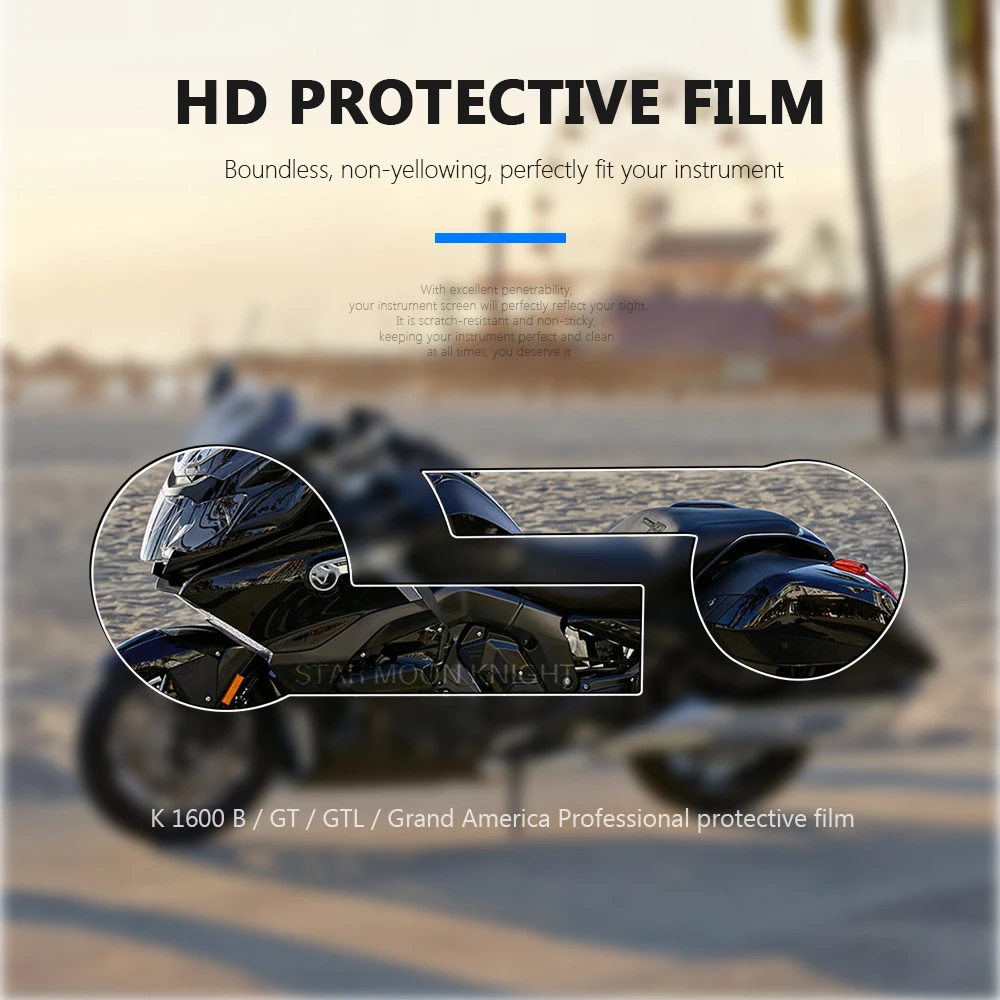 For BMW K1600B K 1600 Grand America K1600GT K1600GTL Motorcycle Scratch Cluster Screen Dashboard Protection Instrument Film