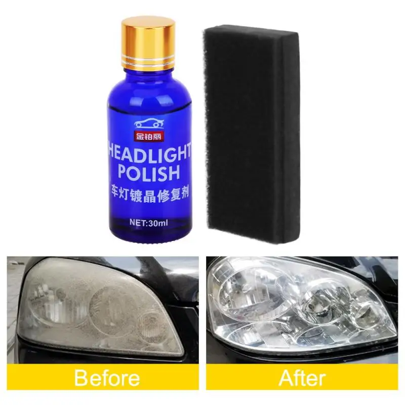 30ML Auto Car Headlights Liquid Repair Agent Ceramic Coat Super Hydrophobic Glass Polishing Coating Headlight Cleaning Kit