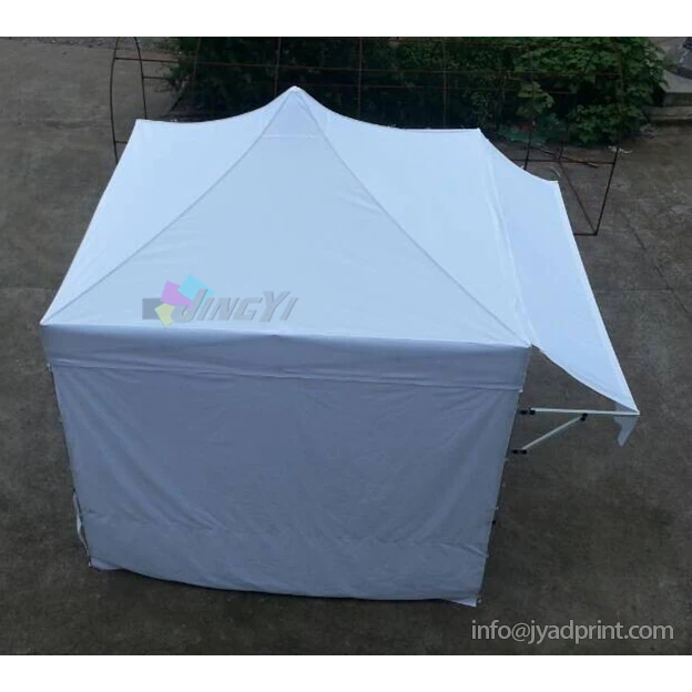 White Aluminum Aolly POP-up Tent Gazebo with Awning (without printing), Fold Tent Popup Canopy, Event Display tent marquee