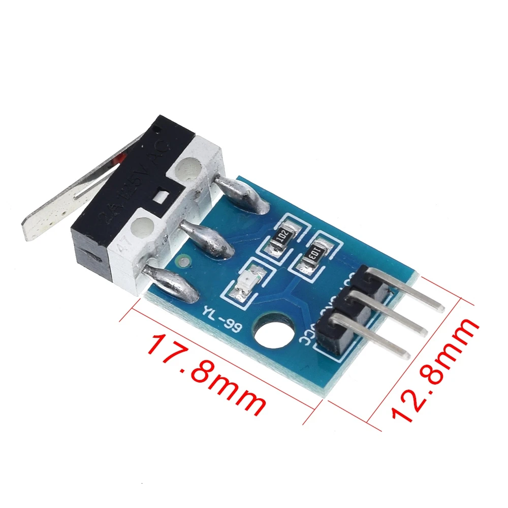 1/3/5 Stück Auto-Helikopter-Kollisionssensor-Aufprallschaltermodul Robotermodell für Arduino mit Dupont-Kabel – Detail 3
