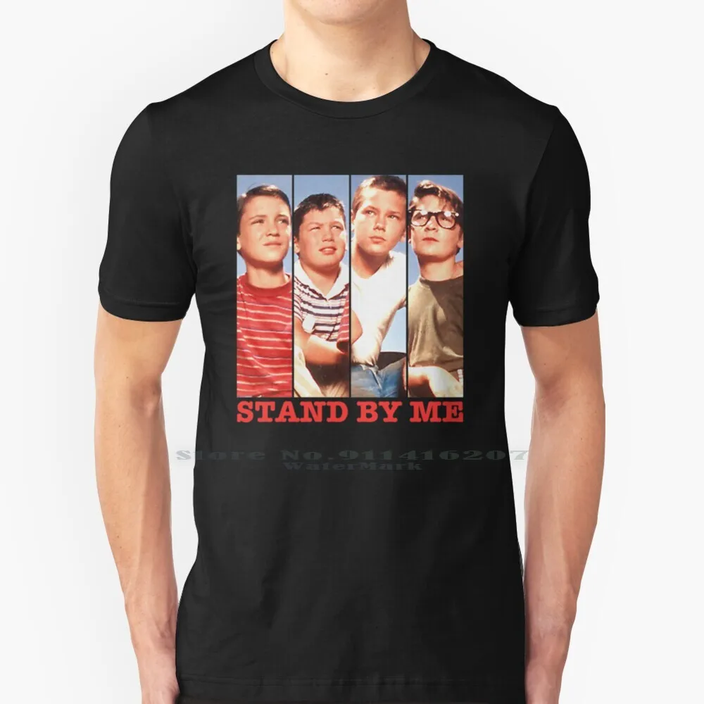 Stand By Me Character Montage 100% Cotton T Shirt Wil Wheaton River Phoenix Stephen King The Oregon Castle Gordie Lachance