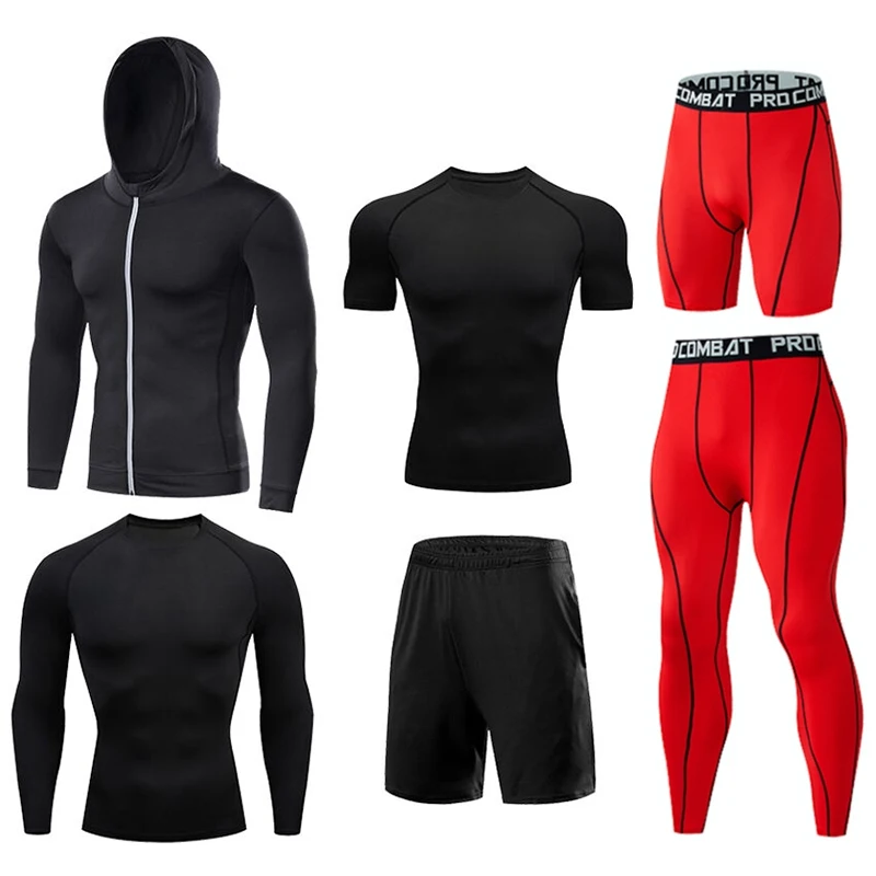 Herren-Lauf-Kompressions-T-Shirts, schnell trocknend, Fußballtrikot, Fitness, eng, Sportbekleidung, Fitnessstudio, Sport, kurzärmeliges Hemd, atmungsaktiv – Detail 12