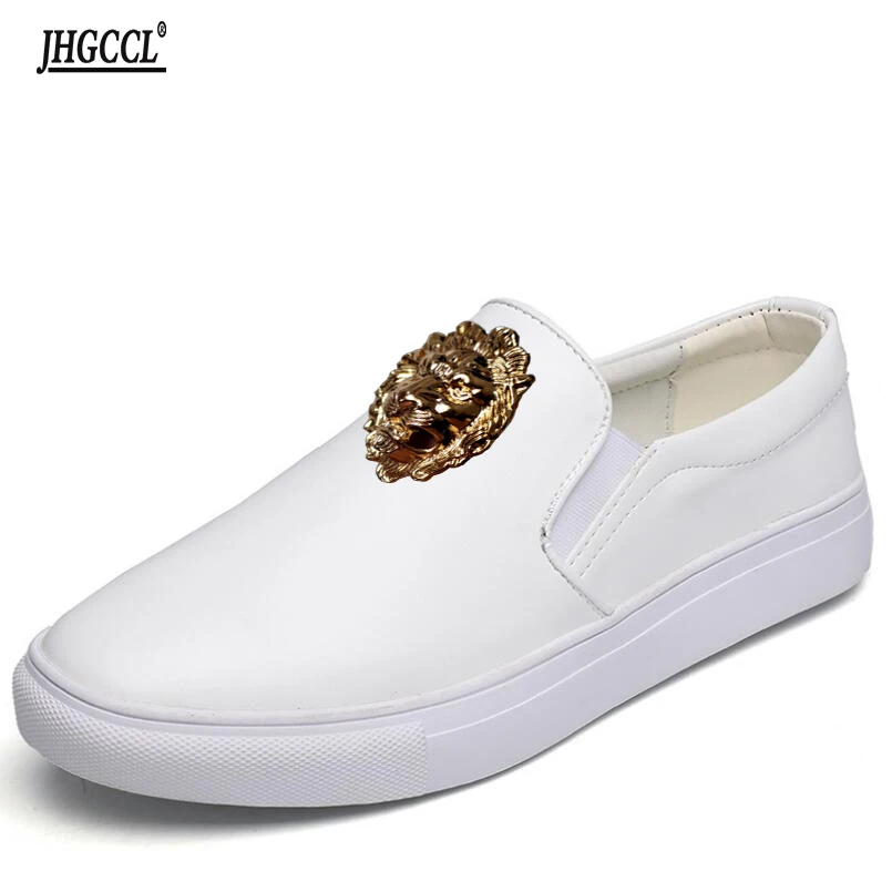 luxe little white shoes women's platform casual shoes couple leather men's shoes large size high quality version  cowhide p17