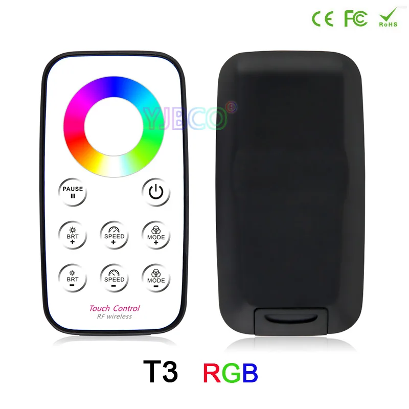 Imagem -05 - Bincolor Wall-mounted Switch Knob Rotary Dimmer Controller rf Controle Remoto sem Fio para Led Strip Única Cor Cct Rgb dc 12v24v