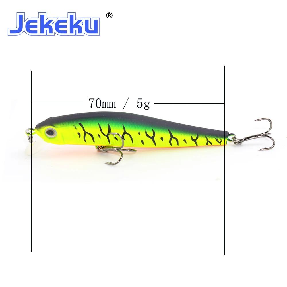 JEKEKU NEW Magnetic Fishing Wobbler 1pc 70mm 5g Hard Minnow Bait Artificial Bait Swimbait for pike perch