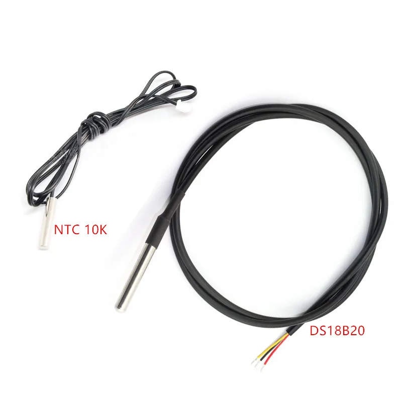 DS18b20 Waterproof Temperature Sensors with Heat Resistance Thermal Cable 1m/2m/3m/5m Thermistor Sensor NTC 10K