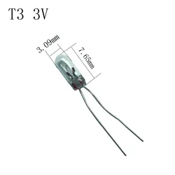 100PCS T3 3V 6V T4 3V 6V Car Audio Gear Indicator Light Dashboard Instrument Bulbs Auto Car Lamp Light Accessory