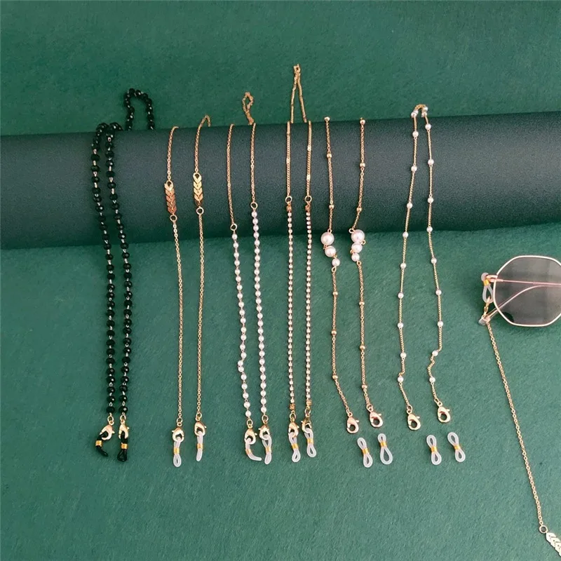 Sunglasses Mask Chains Lanyard For Women Men Pearl Crystal Anti-lost Earphone Eyeglasses Chains Fashion Glass Necklace Jewelry