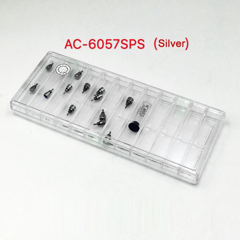 مشاهدة تاج كرونوغراف زر المسمار نوع ساعة انتهازي اكسسوارات عدة AC‑ 6057SPS مشاهدة أداة إصلاح أجزاء أدوات الساعاتي