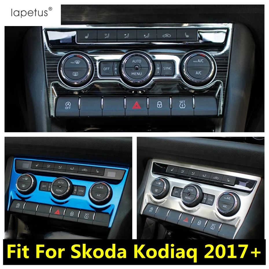 

Dashboard Central Control Air AC Conditioning Button Switch Panel Frame Cover Trim Accessories Fit For Skoda Kodiaq 2017 - 2022