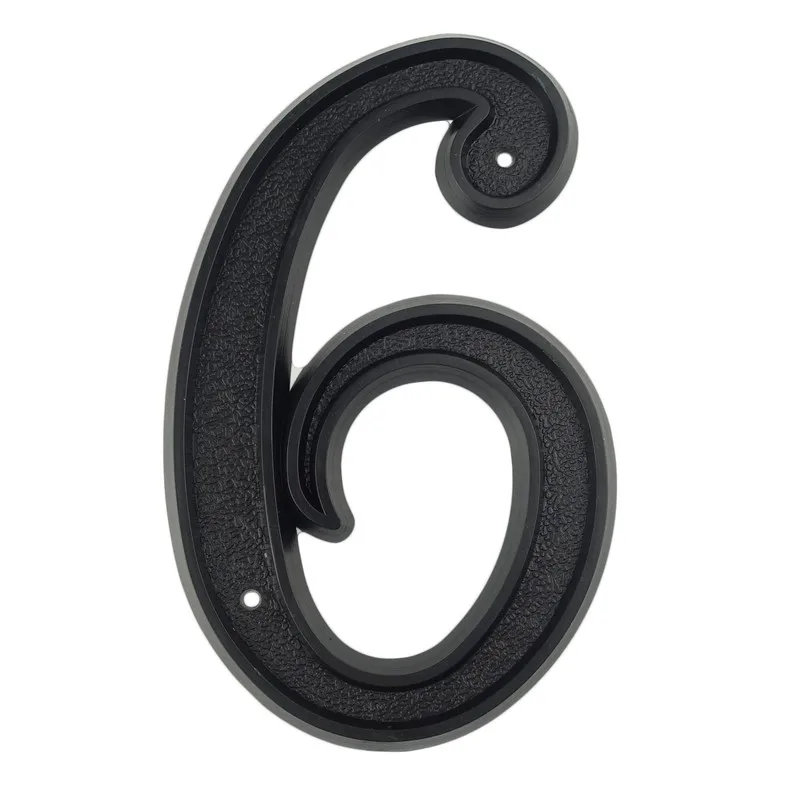 139mm Big House Number Outdoor 5.5 inch Exterior House Number Apartment Door Numbers Mailbox Address Sign ABS Plastic #6