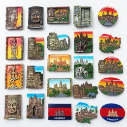 Asia Cambodia Tourist Souvenir Fridge Magnets Decoration Articles Handicraft Magnetic Refrigerator Collection Gifts