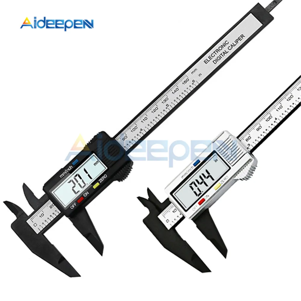 0-100mm 0-150mm Caliper 6 pollici LCD Elettronico Digitale Compasso A Nonio Micrometro Strumento di Misura Micrometer